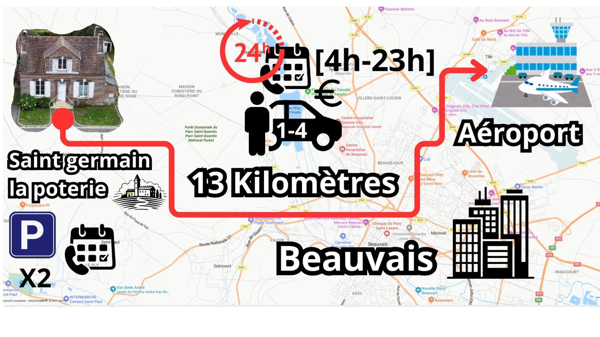 Chambre Calme Et Accueillante 13 Kmtrs Aeroport, Parking Gratuit, Navette Gare Ou Aeroport Saint-Germain-la-Poterie Luaran gambar